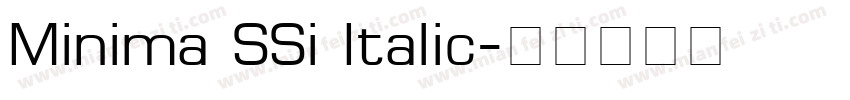 Minima SSi Italic字体转换